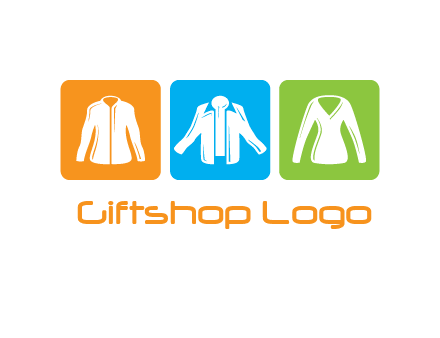 Fashion logo with clothing icons
