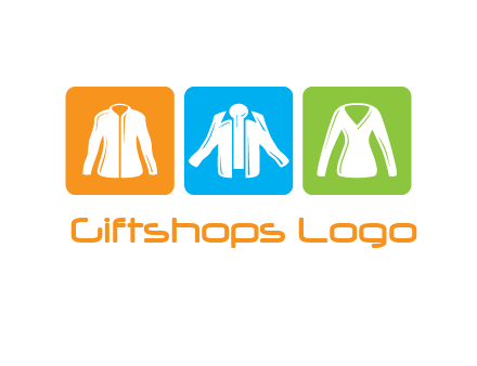 Fashion logo with clothing icons