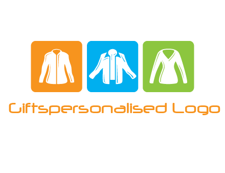 Fashion logo with clothing icons