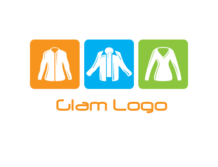 Fashion logo with clothing icons