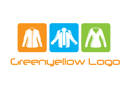 Fashion logo with clothing icons