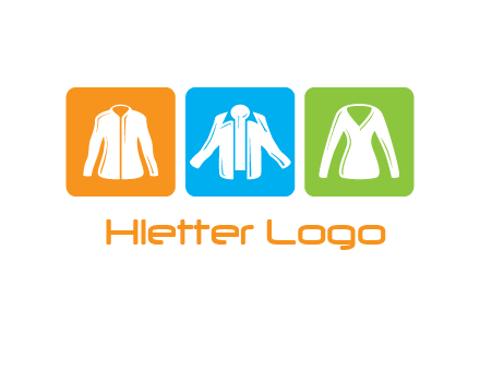 Fashion logo with clothing icons