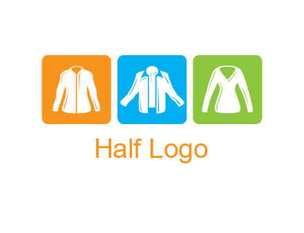 Fashion logo with clothing icons