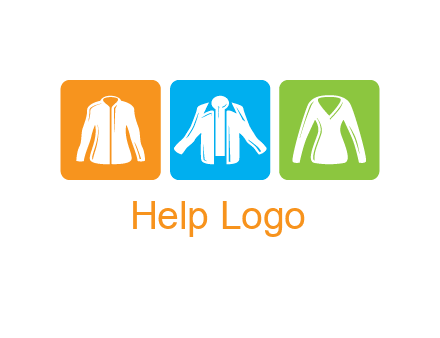 Fashion logo with clothing icons