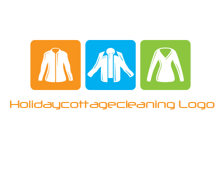 Fashion logo with clothing icons