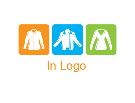 Fashion logo with clothing icons