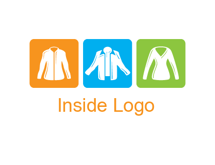 Fashion logo with clothing icons