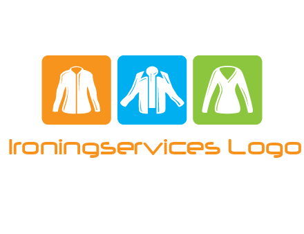 Fashion logo with clothing icons
