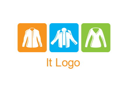 Fashion logo with clothing icons