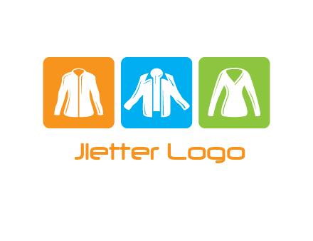 Fashion logo with clothing icons