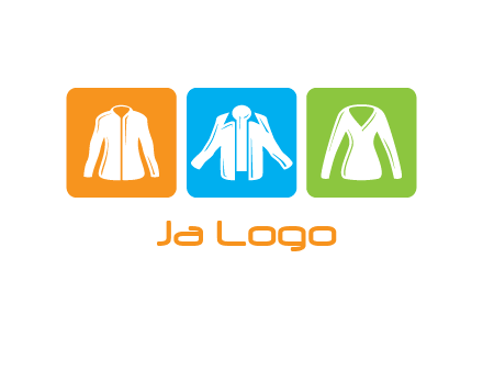 Fashion logo with clothing icons