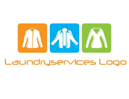 Fashion logo with clothing icons