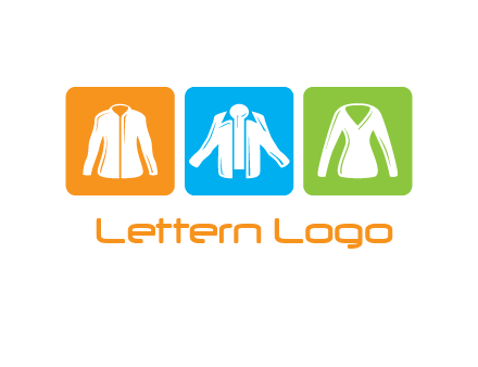 Fashion logo with clothing icons