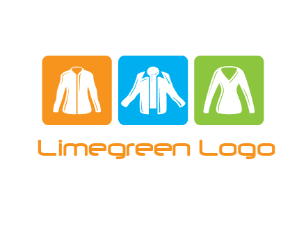 Fashion logo with clothing icons