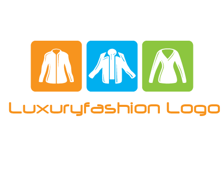 Fashion logo with clothing icons