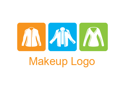 Fashion logo with clothing icons