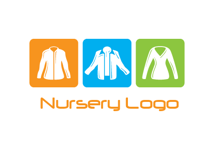 Fashion logo with clothing icons