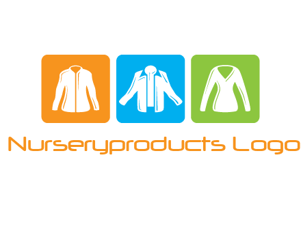 Fashion logo with clothing icons