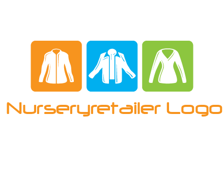 Fashion logo with clothing icons
