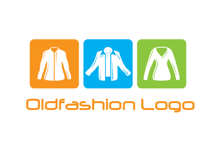 Fashion logo with clothing icons