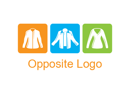 Fashion logo with clothing icons