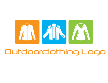 Fashion logo with clothing icons