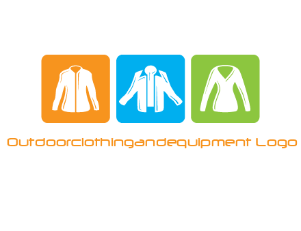 Fashion logo with clothing icons