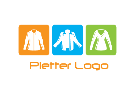 Fashion logo with clothing icons