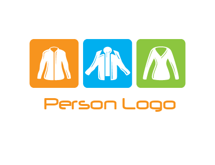 Fashion logo with clothing icons