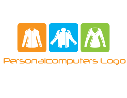 Fashion logo with clothing icons