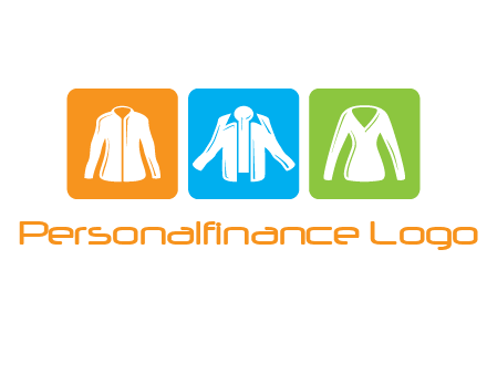 Fashion logo with clothing icons