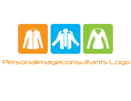 Fashion logo with clothing icons