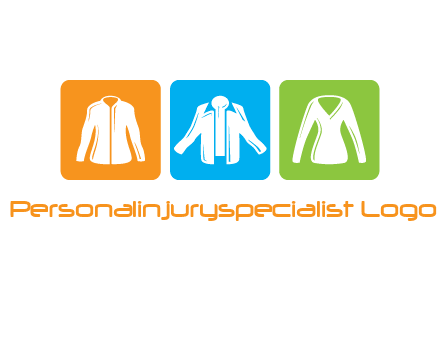 Fashion logo with clothing icons