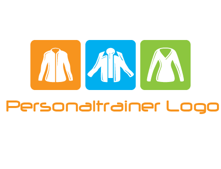 Fashion logo with clothing icons