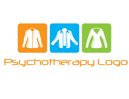 Fashion logo with clothing icons