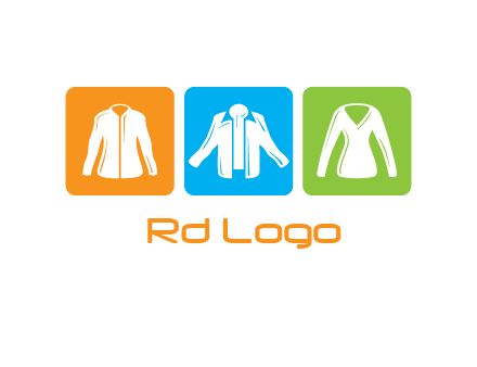 Fashion logo with clothing icons