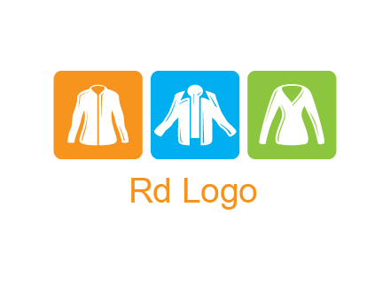Fashion logo with clothing icons