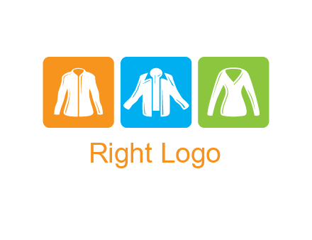 Fashion logo with clothing icons