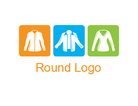 Fashion logo with clothing icons