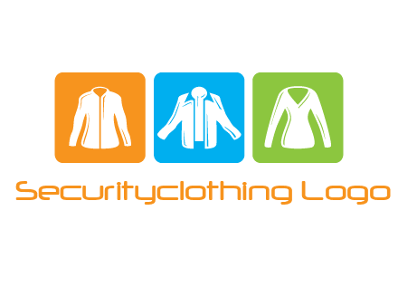 Fashion logo with clothing icons