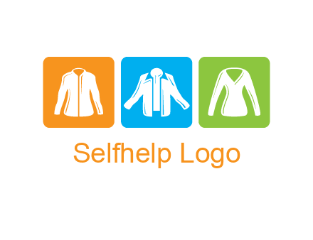 Fashion logo with clothing icons