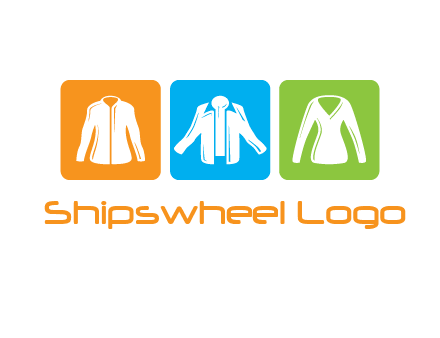 Fashion logo with clothing icons
