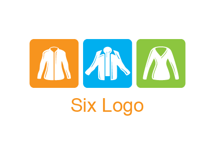 Fashion logo with clothing icons