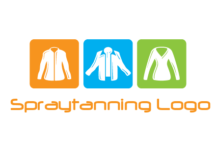 Fashion logo with clothing icons