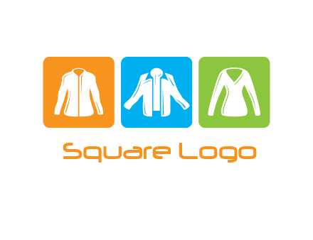 Fashion logo with clothing icons