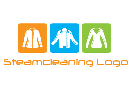 Fashion logo with clothing icons