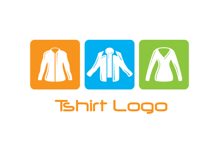 Fashion logo with clothing icons