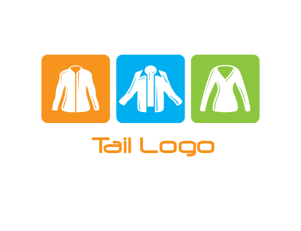 Fashion logo with clothing icons