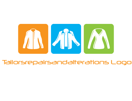 Fashion logo with clothing icons