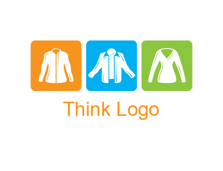 Fashion logo with clothing icons